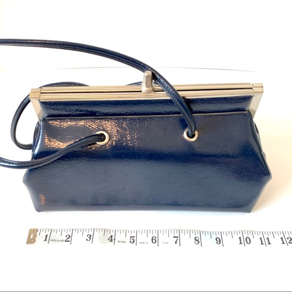 Bags Vintage Navy Blue Frame Purse With Grommet Handles Poshmark